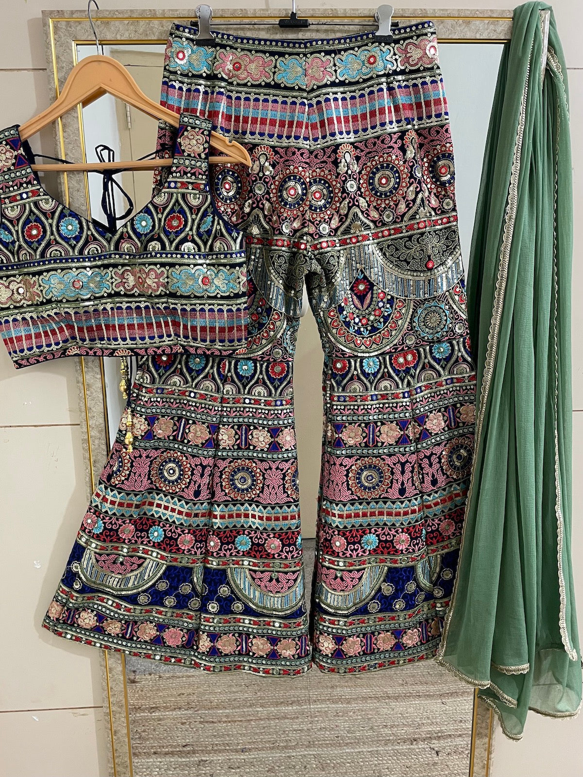 Women's crop top with sharara for wedding