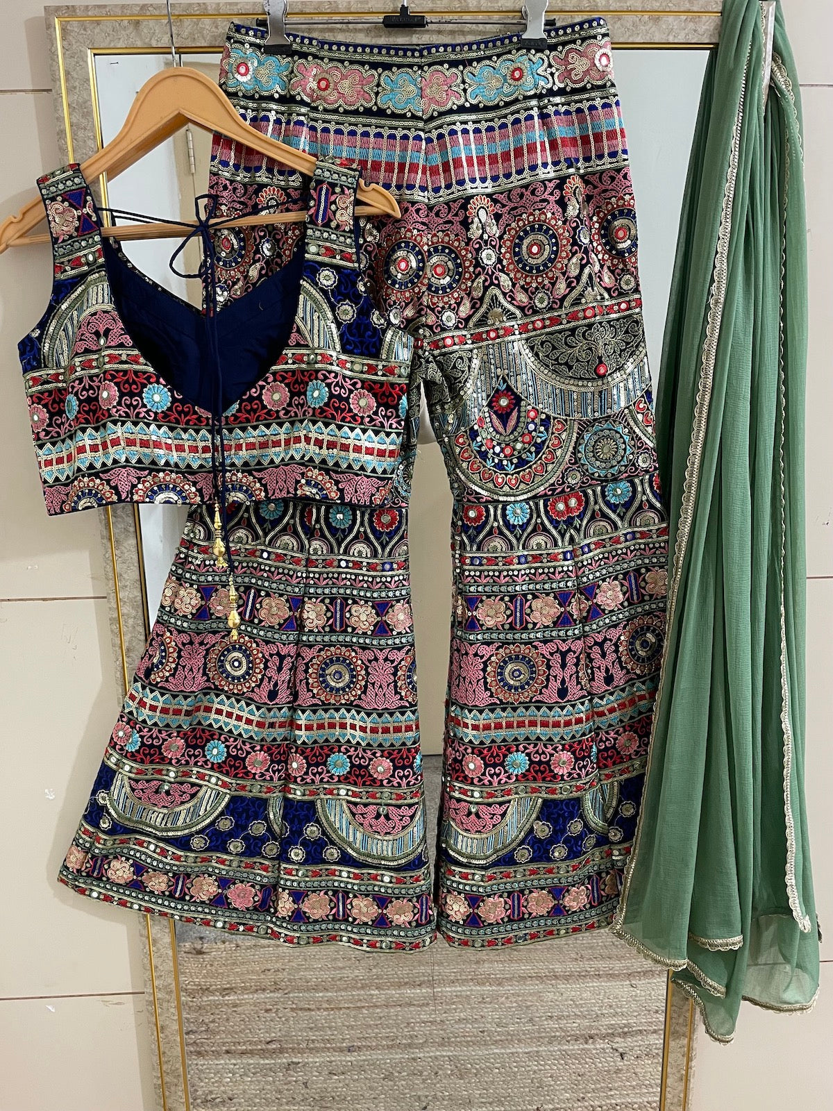 Women's crop top with sharara for wedding