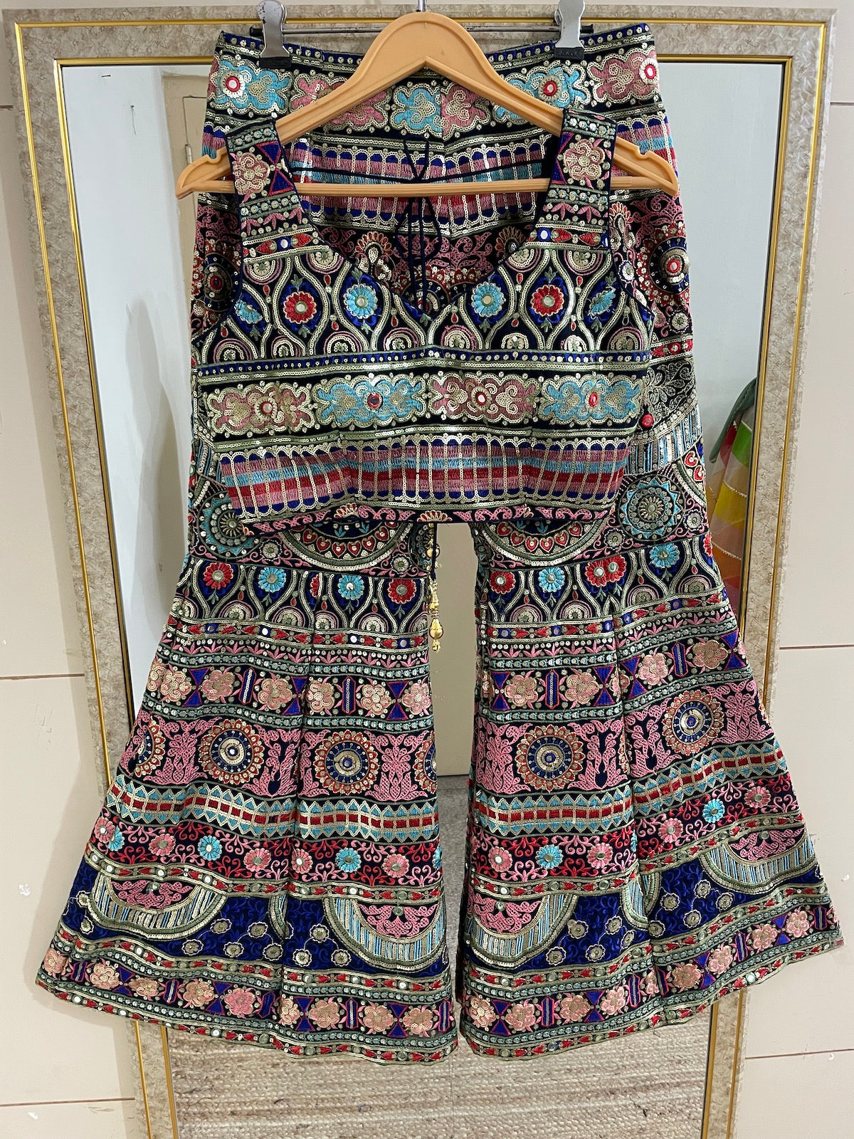 Women's crop top with sharara for wedding