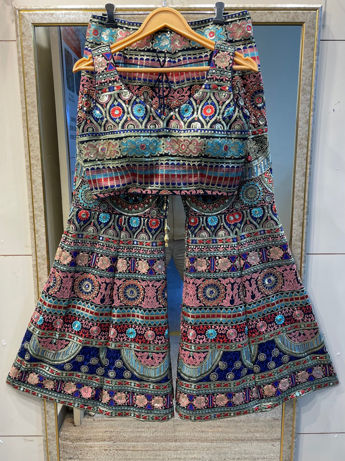 Women's crop top with sharara for wedding