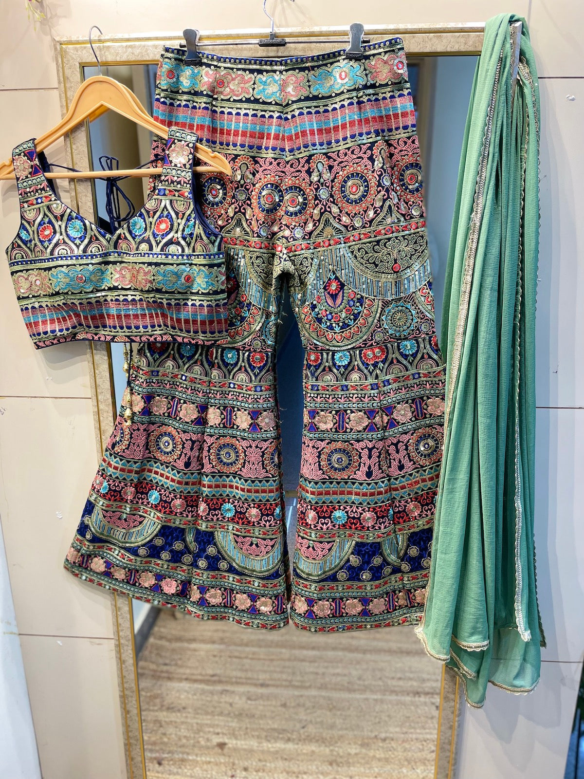 Women's crop top with sharara for wedding