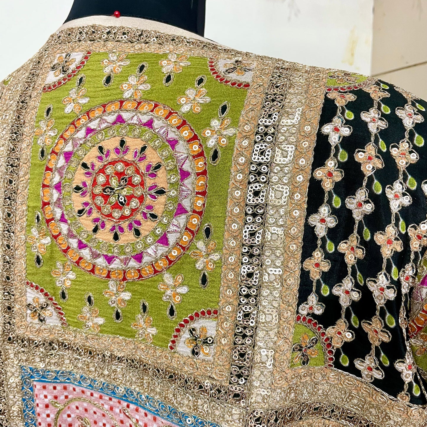 Embroidered Long Cape Jacket For Women