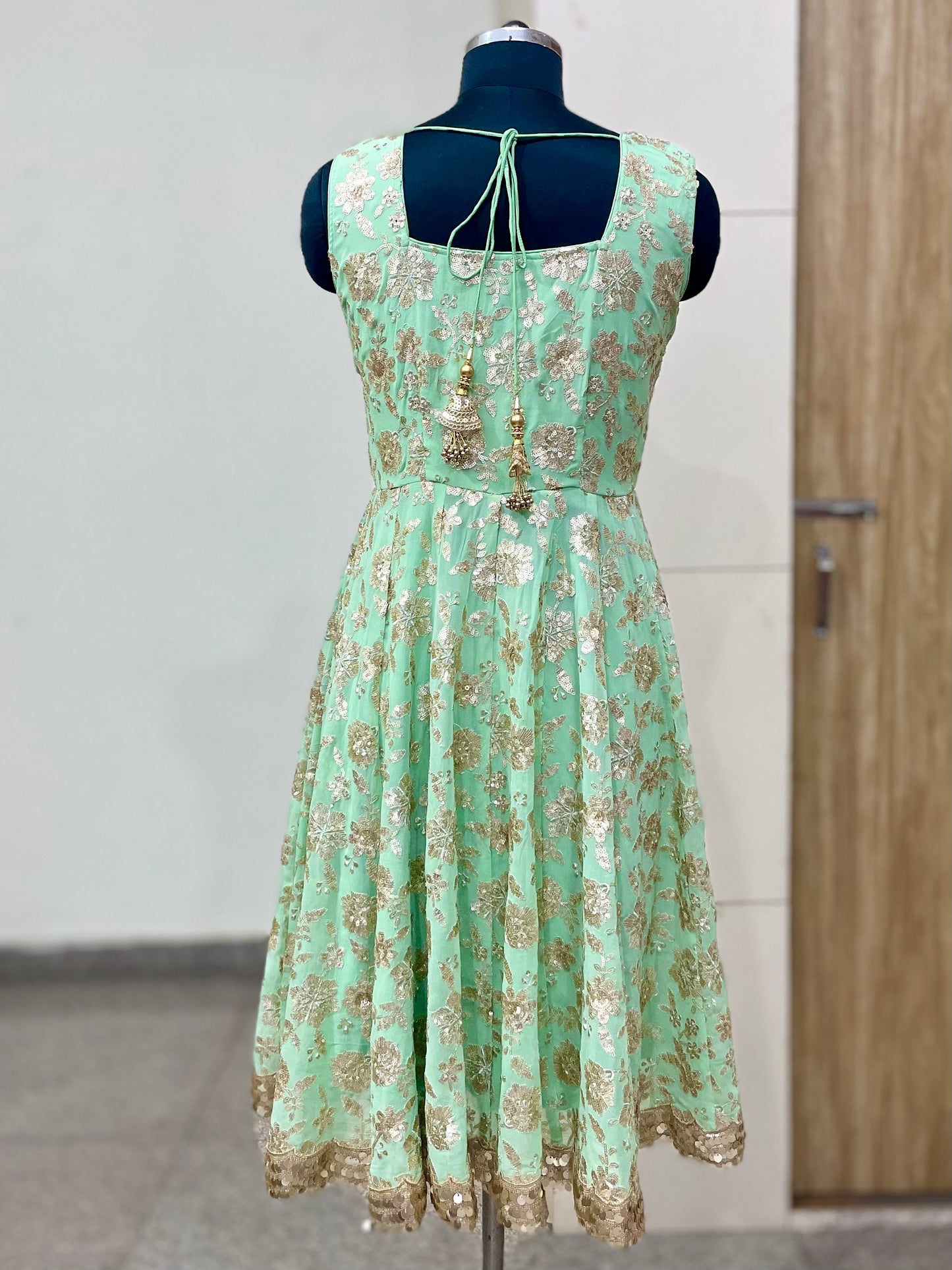 Green Embroidered Designer Anarkali Suit for Women