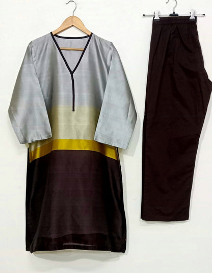 Pure Silk Kurta Pant Co-ord Set for Women