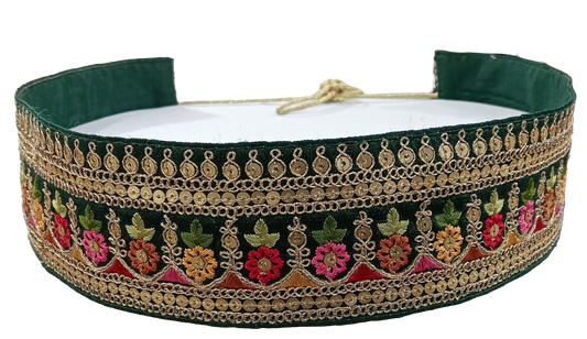Embroidered Fabric Belt for women