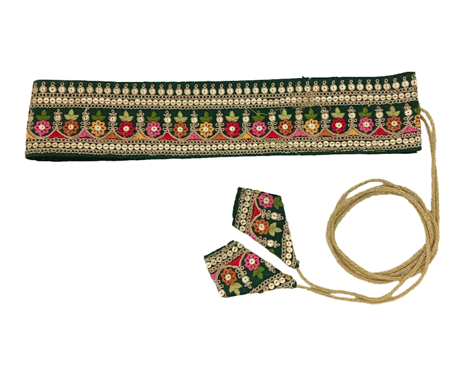 Embroidered Fabric Belt for women