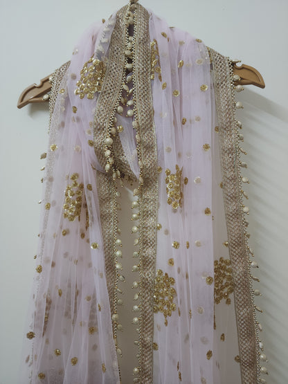 Baby Pink Bridal Dupatta For women