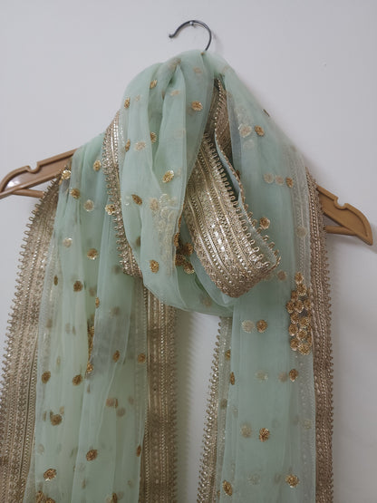 Mint Green Designer Dupatta For women