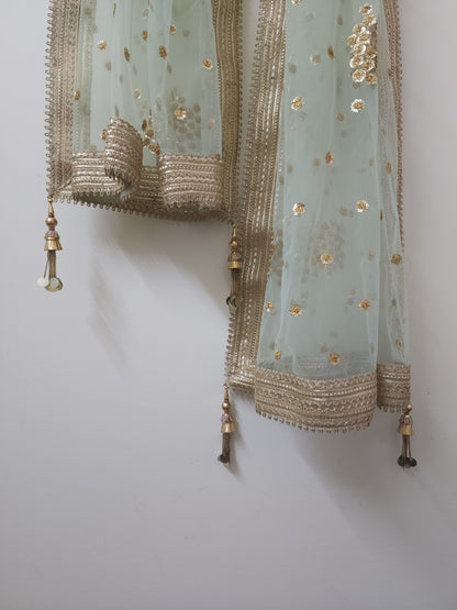 Mint Green Designer Dupatta For women