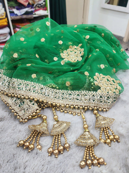 Green Wedding Bridal Dupatta for Women