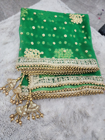 Green Wedding Bridal Dupatta for Women