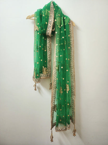Green Wedding Bridal Dupatta for Women