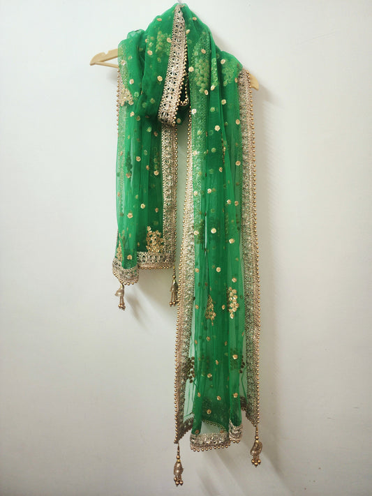 Green Wedding Bridal Dupatta for Women