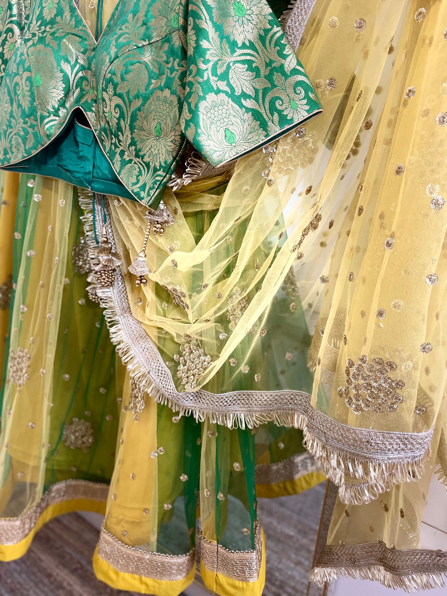 Haldi mehendi outfits for women designer lehenga choli
