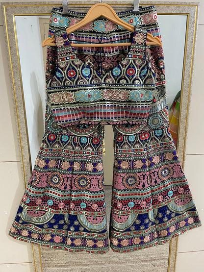 Women's crop top with sharara for wedding