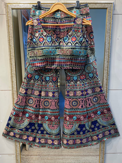 Women's crop top with sharara for wedding