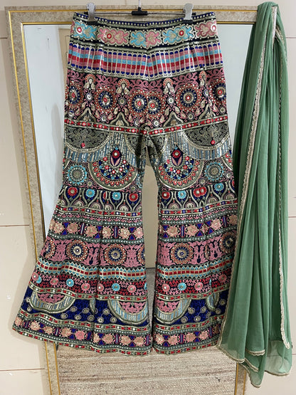 Women's crop top with sharara for wedding