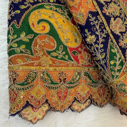 Jewel-Toned Paisley Embroidered Dupatta