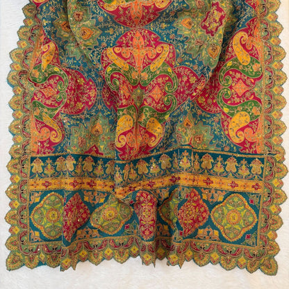 Teal Festive Paisley Sequin Dupatta