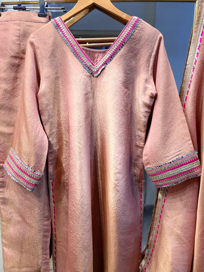 Tissue salwar suit designer Indian outfit custom stitched