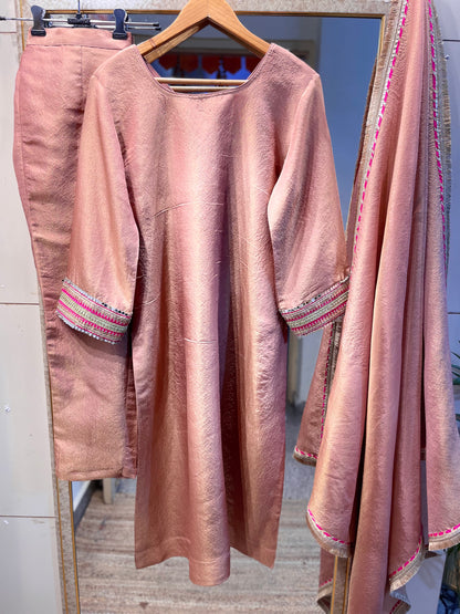 Tissue salwar suit designer Indian outfit custom stitched