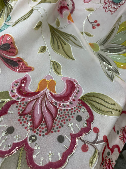 Floral Embroidered Designer Lehenga Set Custom Stitched