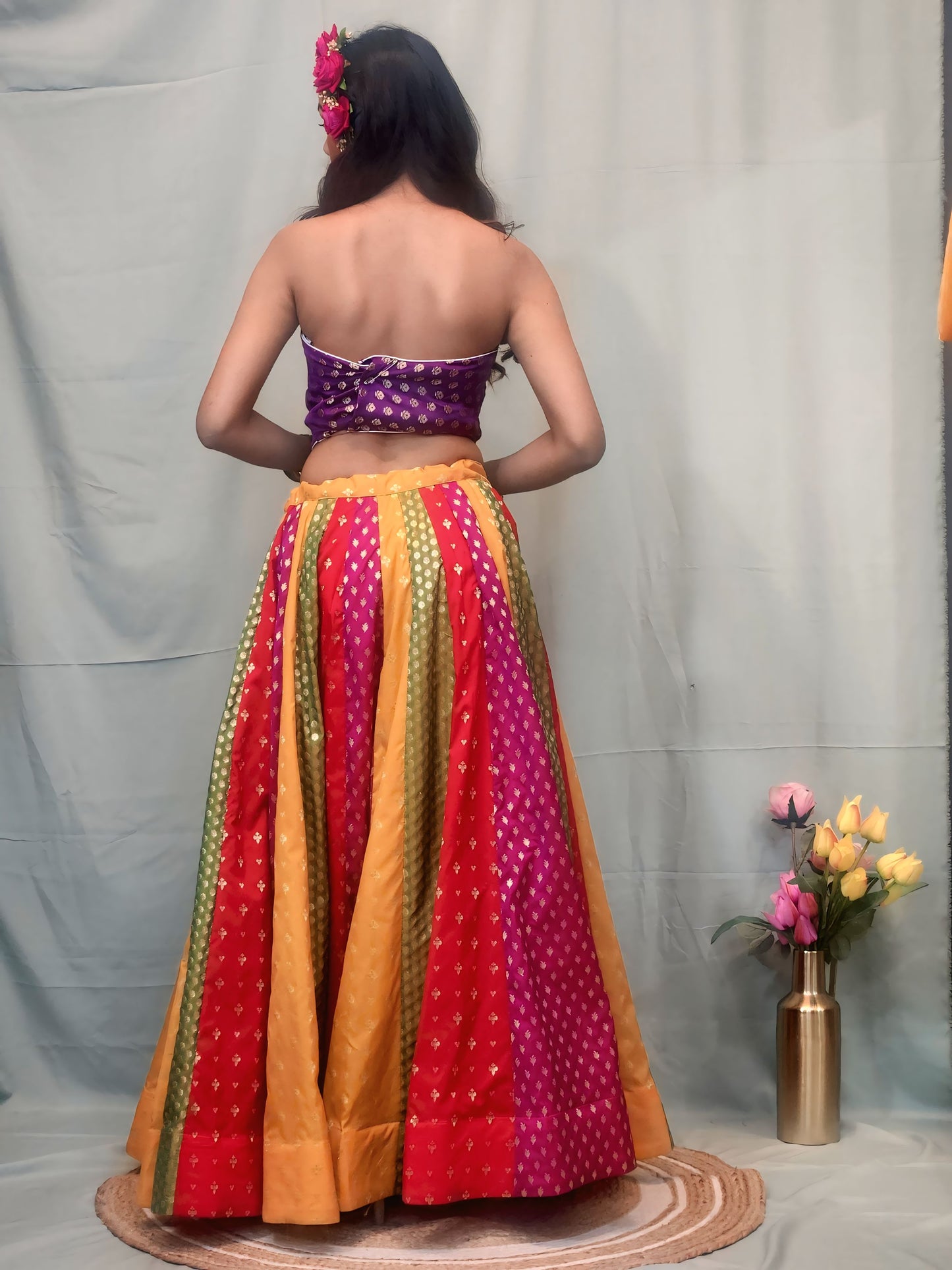 Noor Panelled Banarasi Lehenga Ensemble